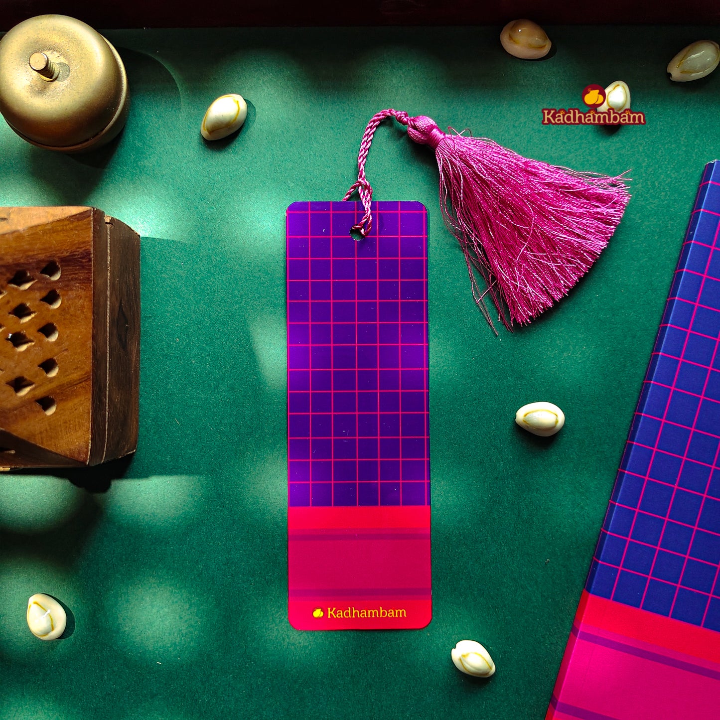 Kanchipuram Weaves - Pattu Collection(Violet) - Metal Bookmark
