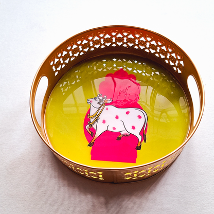 Pichwai Cow Tray