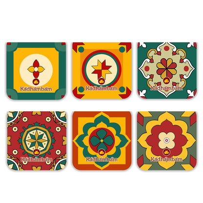Chettinadu - Aathangudi Tiles Collection Magnetic Bookmarks set Pack of 6