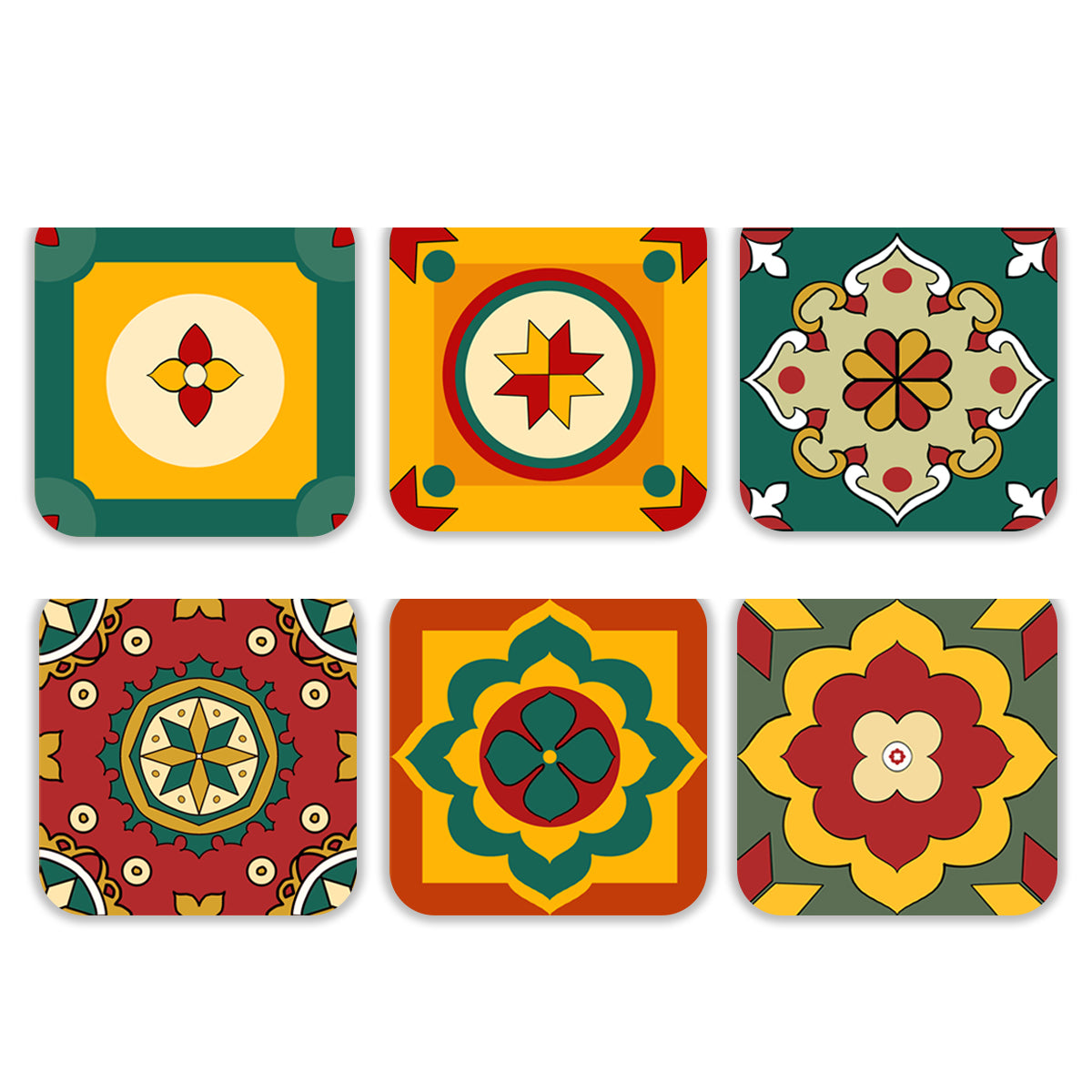 Chettinadu - Aathangudi Tiles Collection Magnetic Bookmarks set Pack of 6