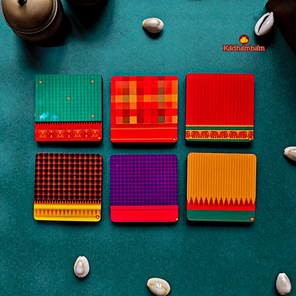 PRE BOOKING - Kanchipuram Weaves - Pattu Collection - Mini Fridge Magnets Pack of 6 pieces (Copy)