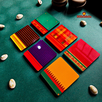 PRE BOOKING - Kanchipuram Weaves - Pattu Collection - Mini Fridge Magnets Pack of 6 pieces (Copy)