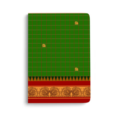 PRE BOOKING - Kanchipuram Weaves - Pattu Collection(Green) A5 - Journal