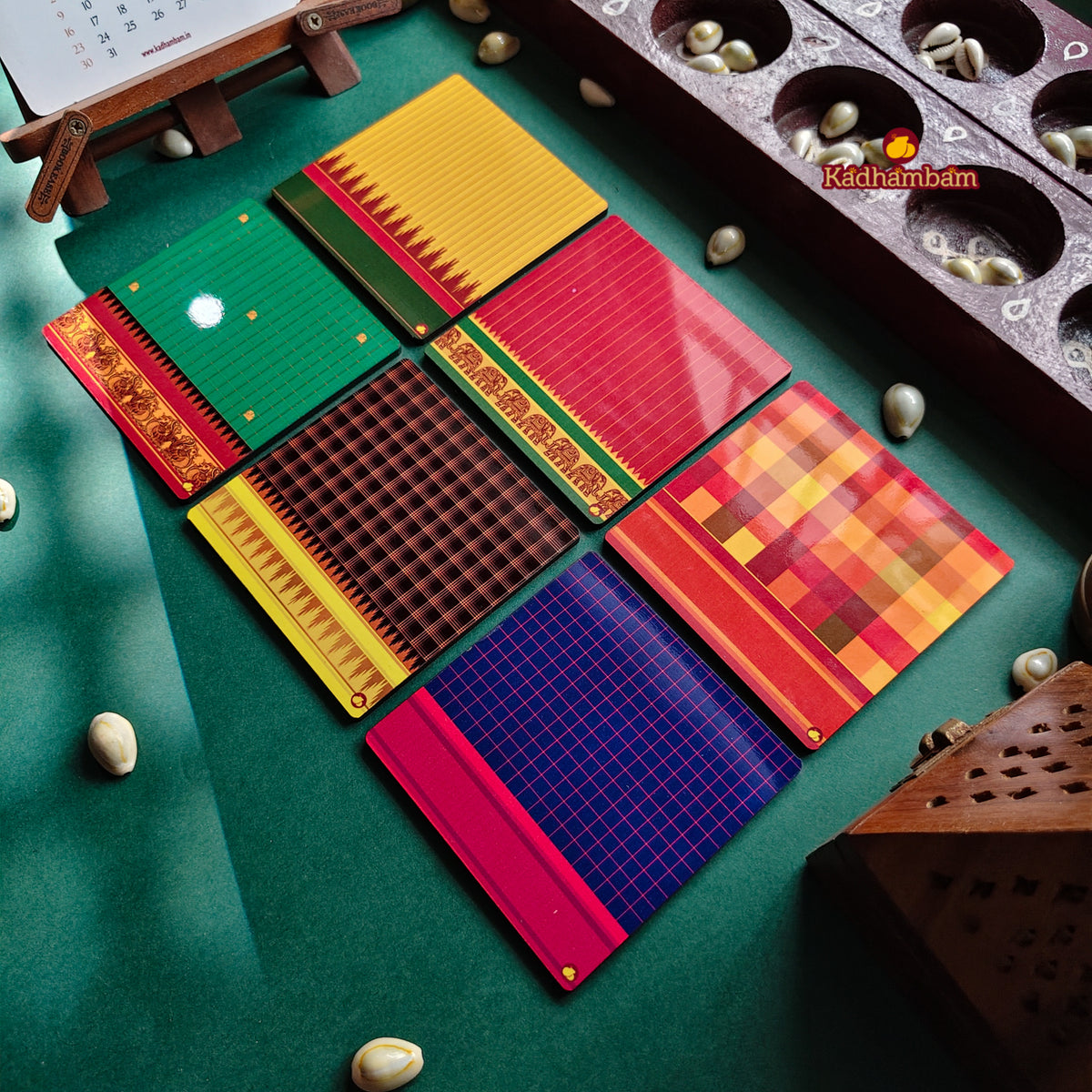 PRE BOOKING - Kanchipuram Weaves - Pattu Collection - Coaster Pack of 6