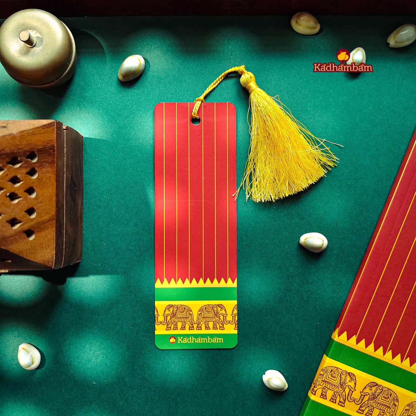 Kanchipuram Weaves - Pattu Collection(Red) - Metal Bookmark