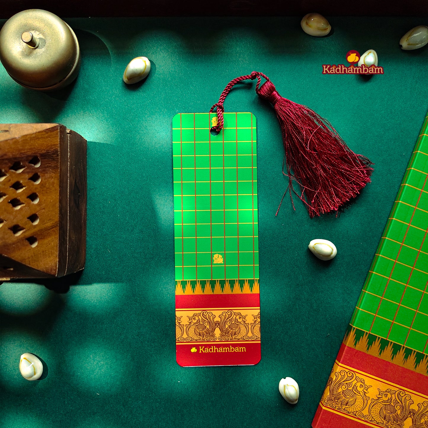 Kanchipuram Weaves - Pattu Collection(Green) - Metal Bookmark