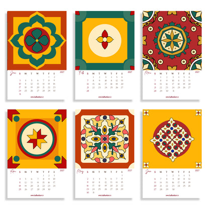 PRE BOOKING -  Chettinad Heritage  - 2027 Tabletop Calendar