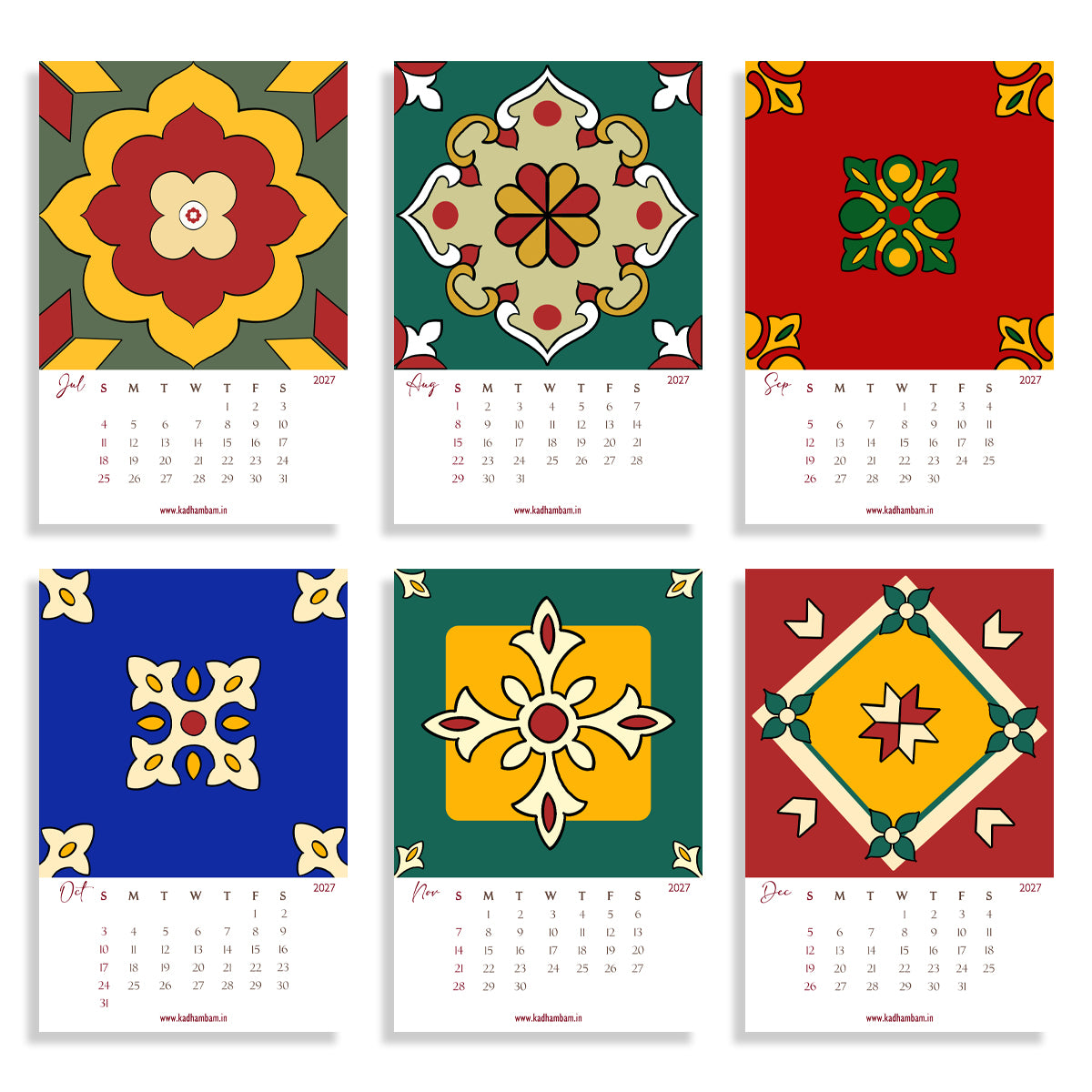 PRE BOOKING -  Chettinad Heritage  - 2027 Tabletop Calendar