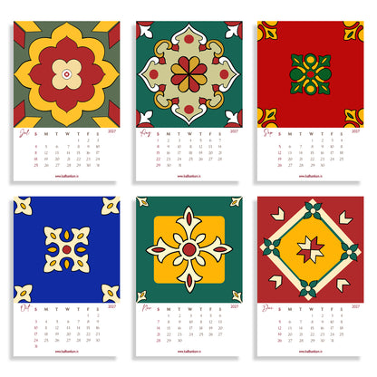 PRE BOOKING -  Chettinad Heritage  - 2027 Tabletop Calendar