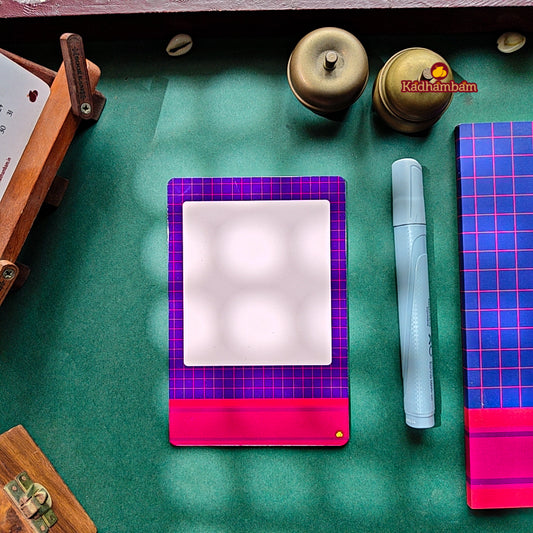 Kanchipuram Weaves - Pattu Collection(Violet) A6 - Reusable Magnetic Notepad