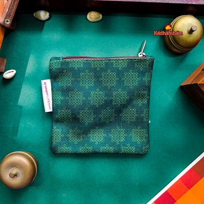 PRE BOOKING - Green Kolam - Mini pouch