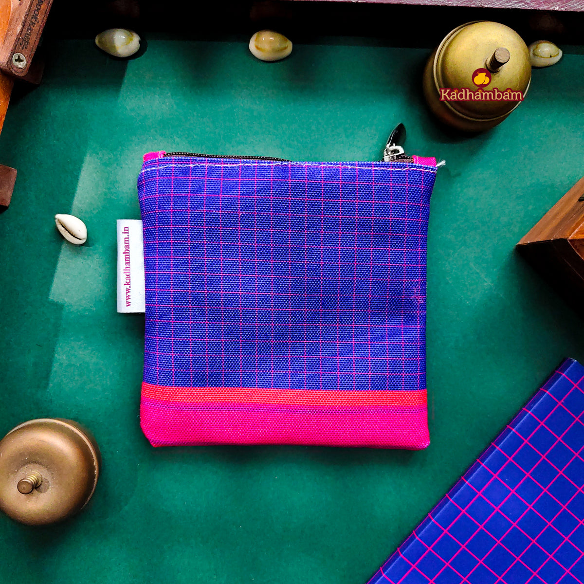PRE BOOKING - Kanchipuram Weaves - Pattu Collection (Voilet) - Mini pouch