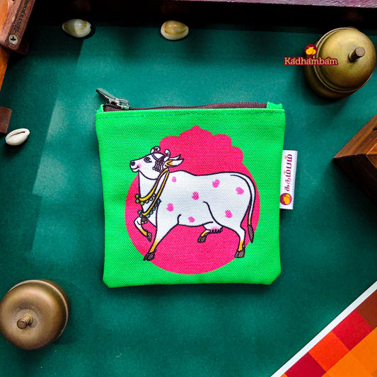 PRE BOOKING - Pichwai cow - Mini pouch