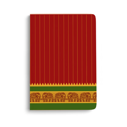 PRE BOOKING - Kanchipuram Weaves - Pattu Collection(Red) A5 - Journal