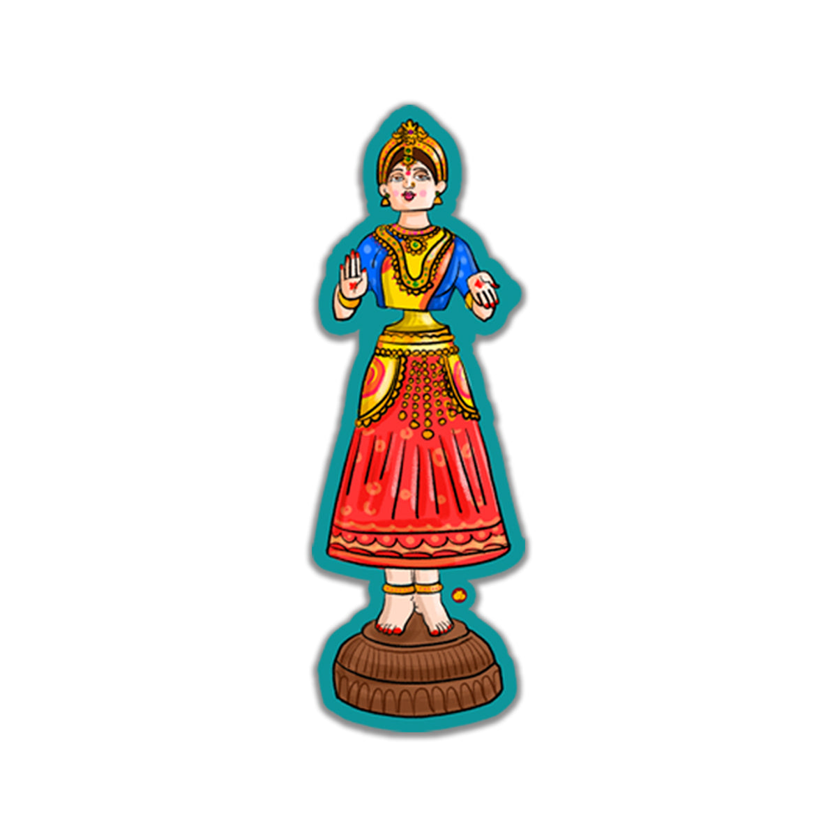 Thanjavur Thalayaati Bommai Wall Plaque