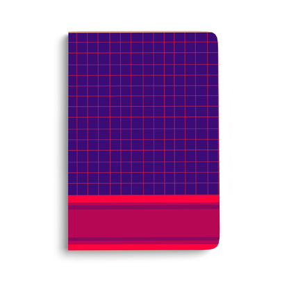 PRE BOOKING - Kanchipuram Weaves - Pattu Collection(Violet) A5 - Journal