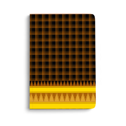 PRE BOOKING - Kanchipuram Weaves - Pattu Collection(Yellow Black) A5 - Journal