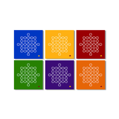PRE BOOKING - Kolam - Mini Fridge Magnets Pack of 6 pieces