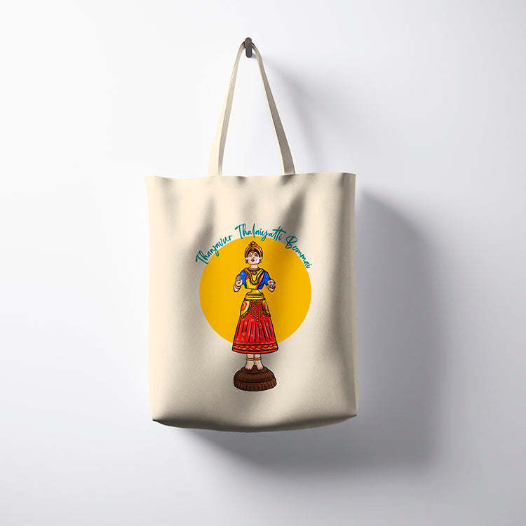 Thanjavur Thalaiyatti Bommai  Tote Bag